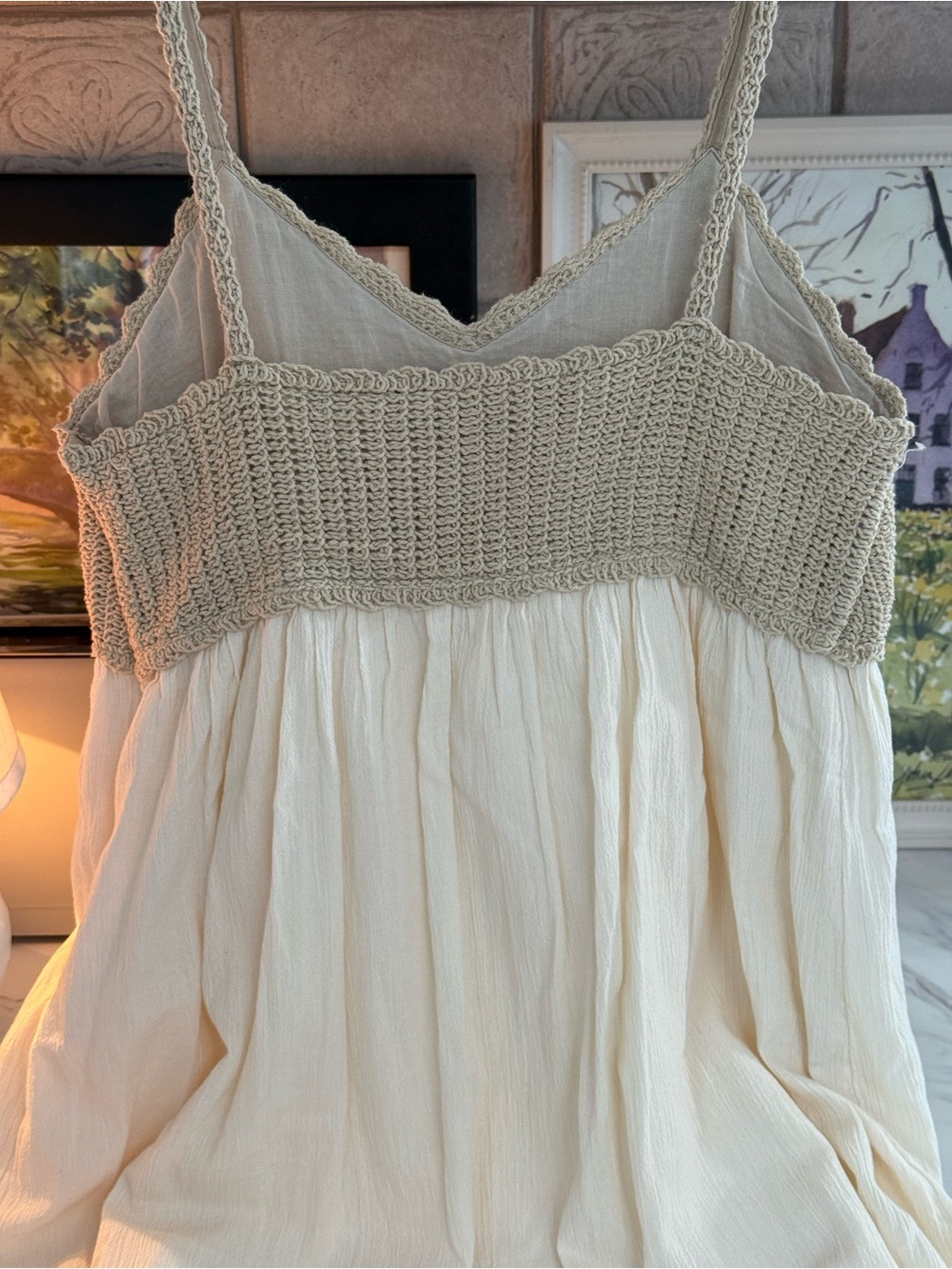 Zara Crochet and Gauze Maxi Dress - Picture 8 of 8